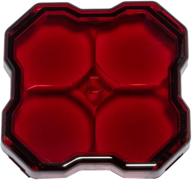 Diode Dynamics Stage Series LED Rock Light Lens (one), Red Clear - Image 1